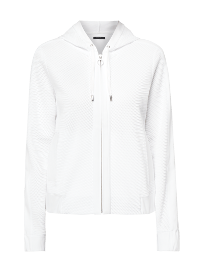 Marc O'Polo Sweatjacke mit Meshbesatz  Weiss 2