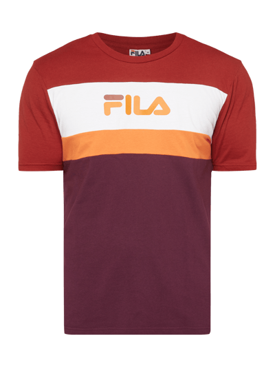 FILA T-shirt met met rubber beklede logoprint  Bordeaux - 2