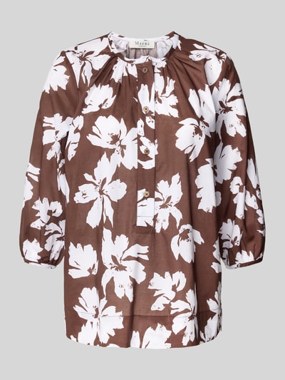 MAERZ Muenchen Regular Fit Bluse mit 3/4-Arm Mittelbraun 2
