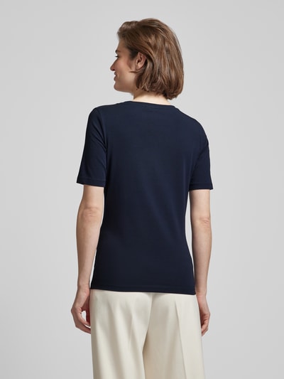 s.Oliver RED LABEL T-shirt met ronde hals, model 'Wechsel' Marineblauw - 5