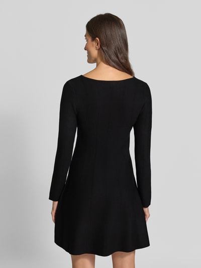 VILA Strickkleid mit Rundhalsausschnitt Modell 'VALUNI' Black 5
