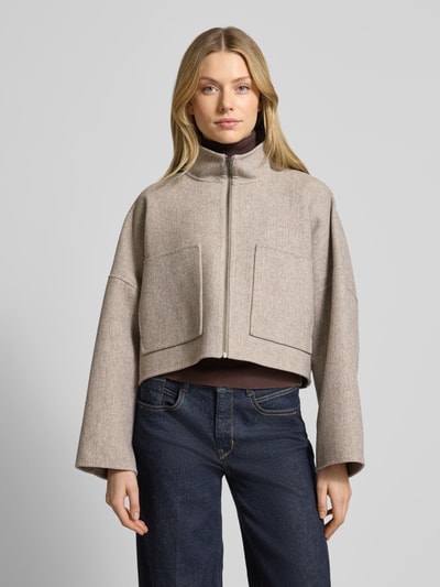 Drykorn Kort jack van wolmix met ritssluiting Zand - 4