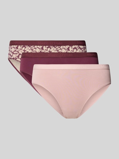 Marc O'Polo Slip van katoenmix in een set van 3 stuks Bordeaux - 1