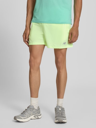 New Balance Shorts mit elastischem Bund und Logo Neon Gelb 4