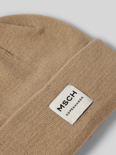 MSCH Copenhagen Beanie mit Label-Patch Modell 'Mojo' Beige 2