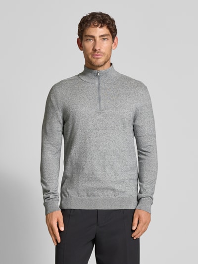 SELECTED HOMME Regular fit schipperstrui van puur katoen, model 'BERG' Lichtgrijs gemêleerd - 4