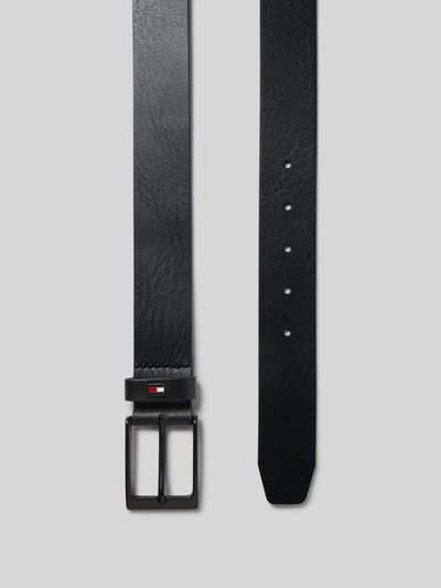 Tommy Hilfiger Ledergürtel mit Logo-Applikation Black 3