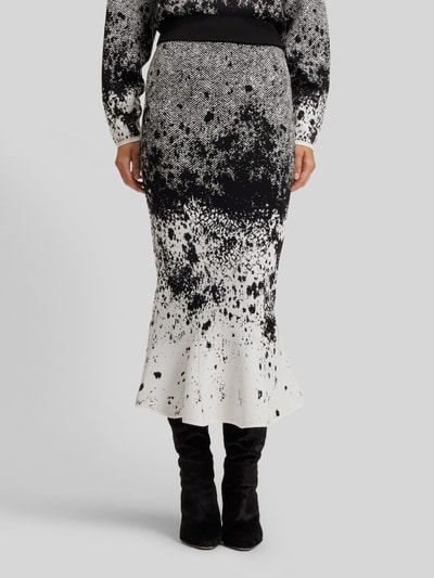 BOSS Nauwsluitende midirok van viscosemix, model 'FORANDINA' Zwart - 4