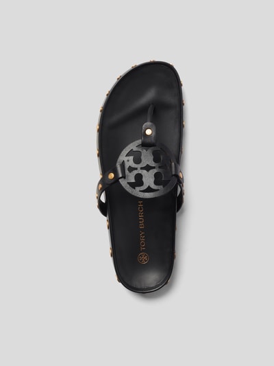 Tory Burch Zehentrenner mit Logo-Motiv Black 5