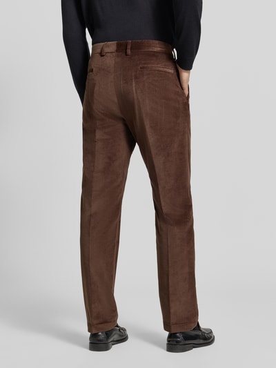 Strellson Bundfaltenhose Tomeo mit Cordstruktur Dunkelbraun 5