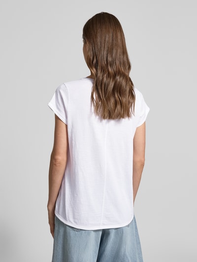 s.Oliver RED LABEL Regular Fit T-Shirt aus Baumwoll-Flammgarn Weiss 5