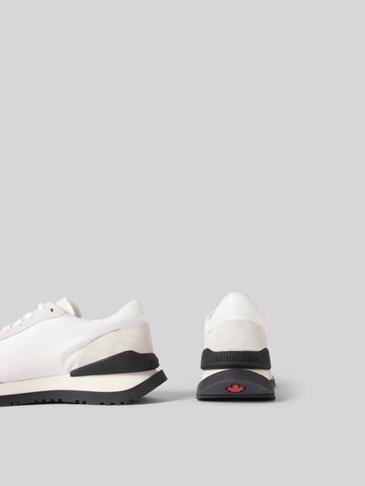 Dsquared2 Sneaker aus Leder-Mix Weiss 3