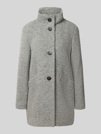 Produktfoto, Regular Fit Jacke aus Woll-Mix von FUCHS SCHMITT in Hellgrau mit Stehkragen, Knopfleiste und Eingrifftaschen, melierte Textur