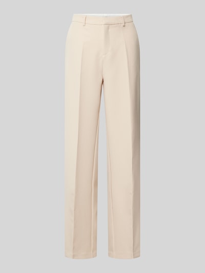 Neo Noir Straight leg pantalon met persplooien, model 'Alice' Beige - 2