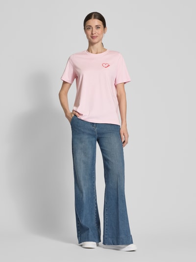 s.Oliver RED LABEL Relaxed Fit T-Shirt aus reiner Baumwolle Rosa 1