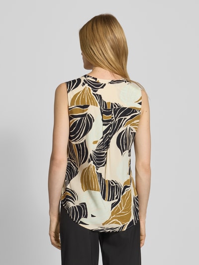 Tom Tailor Regular fit blousetop met all-over motief Zwart - 5