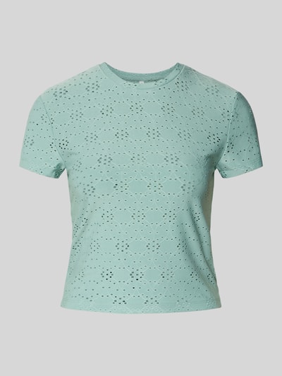 Produktfoto, Relaxed Fit T-Shirt mit Ausbrenner-Effekt Modell 'SMILLA' von Only, Damen T-Shirt in Mint, Rundhals, Kurzarm, strukturierte Oberfläche