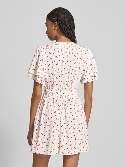 Only Tailliertes Minikleid mit Bindegürtel Modell 'NOVA' Weiss 5