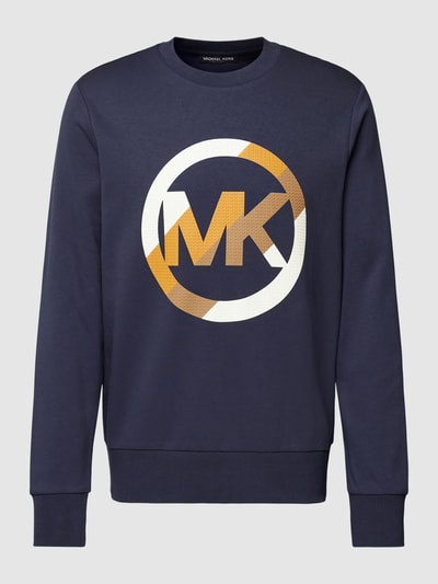 Michael Kors Sweatshirt mit Label-Detail Modell 'VICTORY' Dunkelblau 2