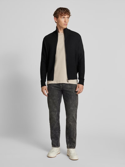 ARMANI EXCHANGE Gebreid jack met scheerwol Zwart - 1