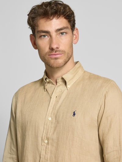 Polo Ralph Lauren Freizeithemd mit Label-Stitching Camel 3