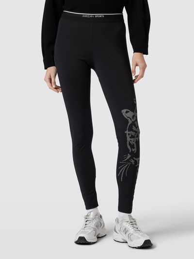 Marc Cain Leggings mit Label-Bund Black 4