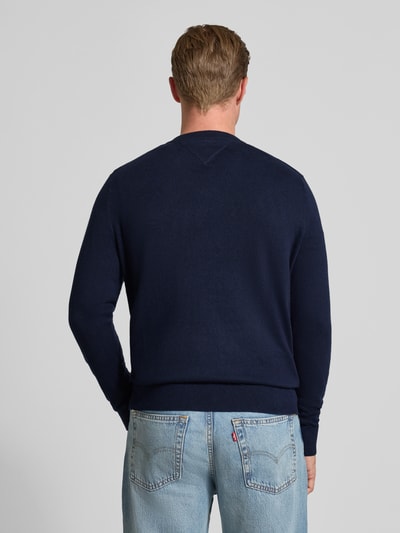 Tommy Hilfiger Regular fit pullover van een mix van katoen en kasjmier Marineblauw - 5