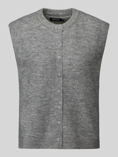 Produktfoto, szary bezrękawnik z listwą guzikową Regular Fit Pullunder mit einreihiger Knopfleiste Modell 'SIMONI' od ONLY, damski sweter z ONLY
