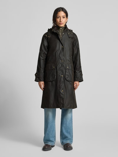 Barbour Regular Fit Wachsmantel aus reiner Baumwolle Modell 'LONG CANNICH' Oliv 4