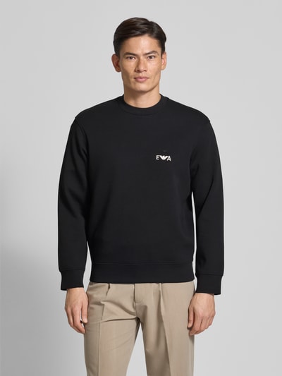 Emporio Armani Sweatshirt mit Label-Stitching Black 4