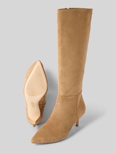 Lauren Ralph Lauren Laarzen van echt leer met naaldhak, model 'Mckay' Zand - 4