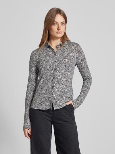 Marc O'Polo Regular fit jersey blouse van elastische viscosemix met printmotief  - 4