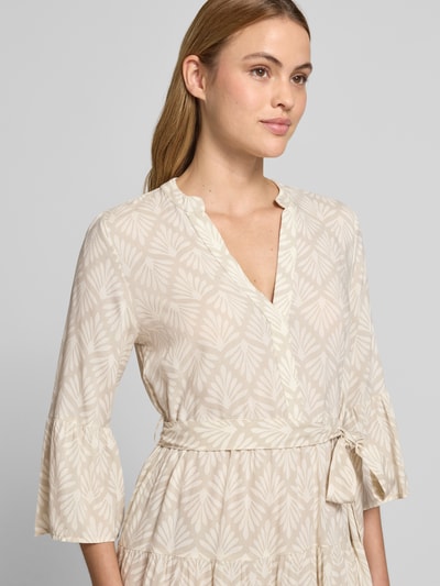 VERO MODA Tailliertes Tunikakleid aus reiner Viskose Modell 'MELBA' Beige 3