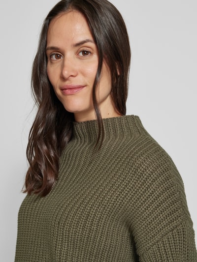 Selected Femme Strickpullover mit Turtleneck Modell 'SELMA' Oliv 3