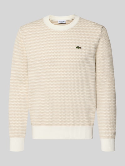 Lacoste Regular fit pullover van katoenmix Offwhite - 1