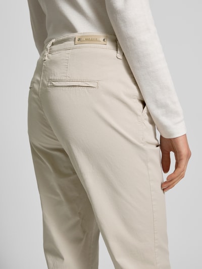 MAC Slim fit chino met verkort model, model 'TURN UP' Offwhite - 3