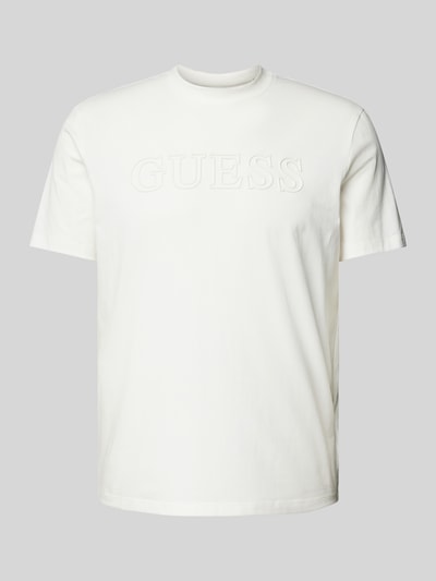 Guess Activewear T-shirt z nadrukiem z logo model ‘ALPHY’ Złamany biały 2