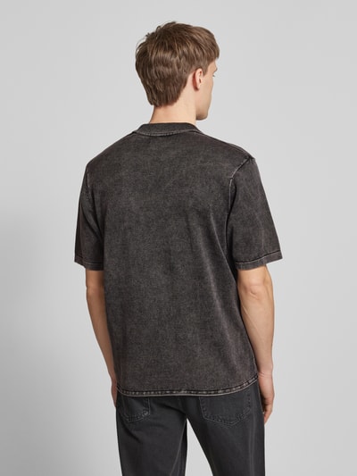 Jack & Jones Poloshirt mit V-Ausschnitt Modell 'ELEO' Anthrazit 5