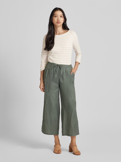 Christian Berg Woman T-Shirt mit Streifenmuster und 3/4-Arm Sand 1