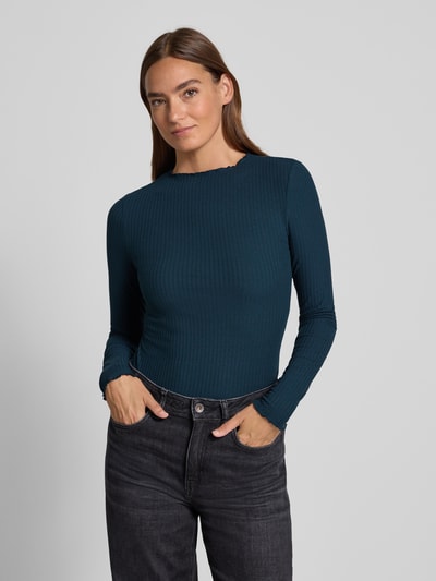 Tom Tailor Denim Slim Fit Langarmshirt mit Viskose-Anteil Petrol 4