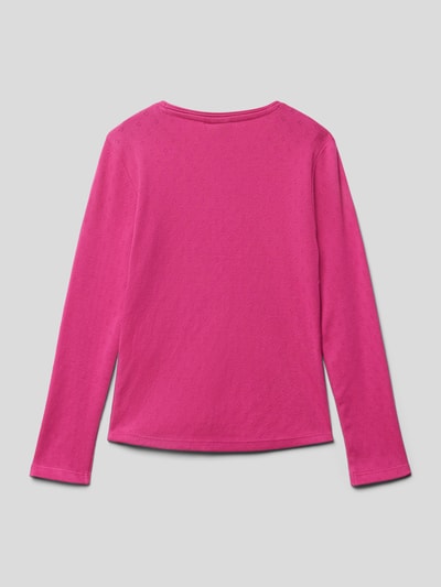s.Oliver RED LABEL Longsleeve mit Ajour-Muster Pink 3