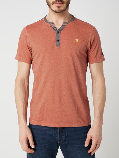 Lerros Serafino-Shirt mit Streifenmuster Orange 4