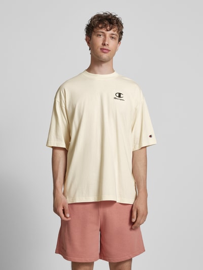 CHAMPION Relaxed Fit T-Shirt mit Label-Stitching Offwhite 4