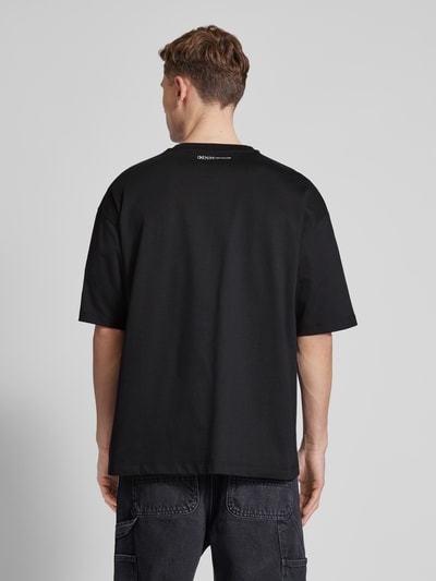 Tom Tailor Denim Oversized T-Shirt im unifarbenen Design Black 5