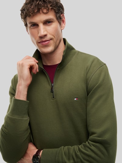 Tommy Hilfiger Regular fit schipperstrui van katoenmix Olijfgroen - 3
