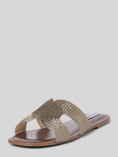 Steve Madden Slippers met brede schachtbrug, model 'ZARNIA' Goud gemêleerd - 1