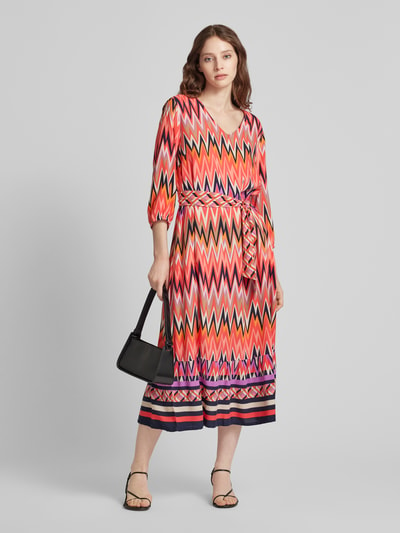 Betty Barclay Midi-jurk met zigzagmotief Rood - 1