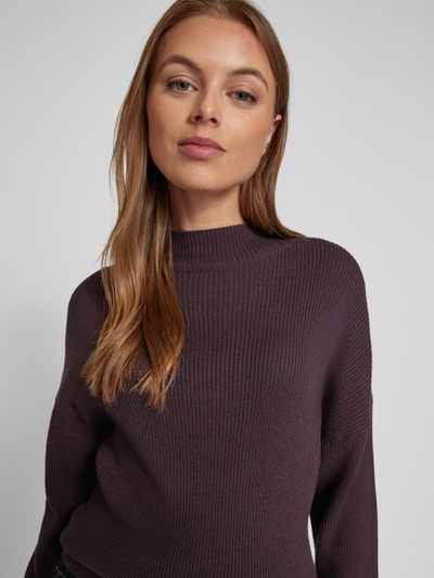 QS Strickpullover mit Turtleneck Aubergine 3