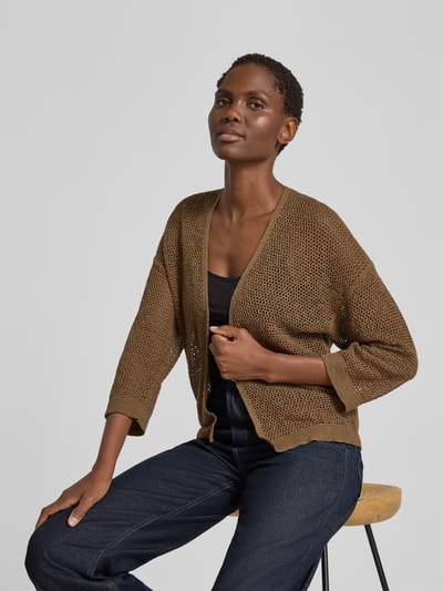 s.Oliver RED LABEL regular fit bolero van katoenmix Middenbruin - 3