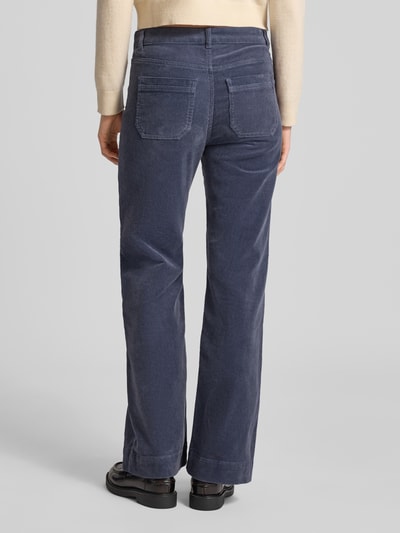 Christian Berg Woman Wide leg corduory broek met achterzakken Blauw - 5